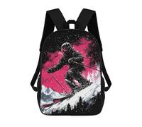 sinyumoney Sacs À Dos Pour Enfants, Sacs D'école, Cartables, Sacs De Voyage, Sacs À Livres, Imprimés En 3D Snowboarder in Action -4 Sac À Dos Pour Enfants, Garçons Et Filles 17inch
