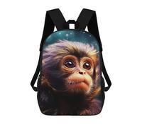sinyumoney Sacs À Dos Pour Enfants, Sacs D'école, Cartables, Sacs De Voyage, Sacs À Livres, Imprimés En 3D Space Monkey Portrait Sac À Dos Pour Enfants, Garçons Et Filles 17inch
