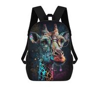 sinyumoney Sacs À Dos Pour Enfants, Sacs D'école, Cartables, Sacs De Voyage, Sacs À Livres, Imprimés En 3D Colorful Giraffe with Glasses Art Print-1 Sac À Dos Pour Enfants, Garçons Et Filles 17inch