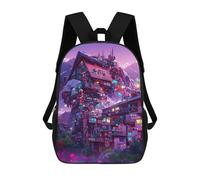 sinyumoney Sacs À Dos Pour Enfants, Sacs D'école, Cartables, Sacs De Voyage, Sacs À Livres, Imprimés En 3D Neon Mountain Village Sac À Dos Pour Enfants, Garçons Et Filles 17inch