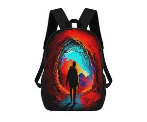 sinyumoney Sacs À Dos Pour Enfants, Sacs D'école, Cartables, Sacs De Voyage, Sacs À Livres, Imprimés En 3D Silhouette in Vibrant Tunnel Sac À Dos Pour Enfants, Garçons Et Filles 17inch