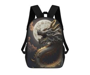 sinyumoney Sacs À Dos Pour Enfants, Sacs D'école, Cartables, Sacs De Voyage, Sacs À Livres, Imprimés En 3D Dragon Moonlit Serpent Sac À Dos Pour Enfants, Garçons Et Filles 17inch