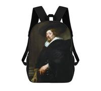 sinyumoney Sacs À Dos Pour Enfants Self Portrait Paul Rubens Sac D'école Imprimé En 3D Pour Enfants, Sac À Dos De Voyage Tendance Pour Écoliers 17inch
