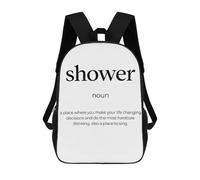 sinyumoney Sacs À Dos Pour Enfants Shower Definition Sac D'école Imprimé En 3D Pour Enfants, Sac À Dos De Voyage Tendance Pour Écoliers 17inch
