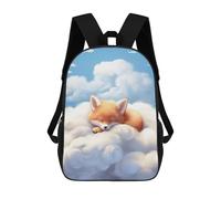 sinyumoney Sacs À Dos Pour Enfants Sleeping Baby Red Fox Sac D'école Imprimé En 3D Pour Enfants, Sac À Dos De Voyage Tendance Pour Écoliers 17inch
