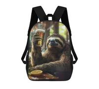 sinyumoney Sacs À Dos Pour Enfants Sloth Drinking Beer Sac D'école Sac À Dos Garçon Sac De Voyage Sac D'écolier Sac À Livres Et Fournitures Scolaires Sacs D'école 17inch