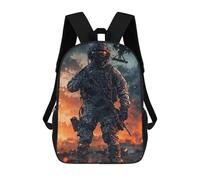 sinyumoney Sacs À Dos Pour Enfants Soldier Combat Zone Helicopter Sac D'école Imprimé En 3D Pour Enfants, Sac À Dos De Voyage Tendance Pour Écoliers 17inch