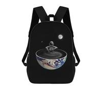 sinyumoney Sacs À Dos Pour Enfants Space Bowl with Astronaut Sac D'école Imprimé En 3D, Sac Tendance, Sac De Voyage Pour L'école Ou Les Voyages 17inch