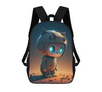sinyumoney Sacs À Dos Pour Enfants Space Cat Astronaut Adventure Sac D'école Imprimé En 3D Pour Enfants, Sac À Dos De Voyage Tendance Pour Écoliers 17inch
