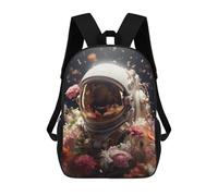 sinyumoney Sacs À Dos Pour Enfants Space Flowers Astronaut Sac À Dos Scolaire, Cartable Pour Enfants, Sac De Voyage, Sac À Livres, Sac À Dos Imprimé En 3D Pour Garçons Et Filles 17inch