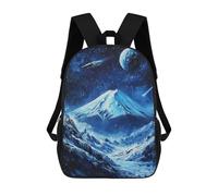 sinyumoney Sacs À Dos Pour Enfants Spaceship Over Fuji Mount Sac D'école Sac À Dos Garçon Sac De Voyage Sac D'écolier Sac À Livres Et Fournitures Scolaires Sacs D'école 17inch