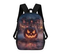 sinyumoney Sacs À Dos Pour Enfants Spooky Halloween Haunted House Sac D'école Imprimé En 3D, Sac Tendance, Sac De Voyage Pour L'école Ou Les Voyages 17inch
