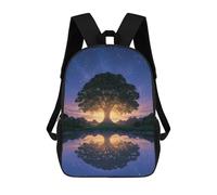 sinyumoney Sacs À Dos Pour Enfants Starry Night Reflections Nature's Serenity Sac D'école Imprimé En 3D, Sac Tendance, Sac De Voyage Pour L'école Ou Les Voyages 17inch