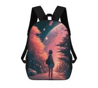 sinyumoney Sacs À Dos Pour Enfants Starry Night Walk Sac À Dos Scolaire, Cartable Pour Enfants, Sac De Voyage, Sac À Livres, Sac À Dos Imprimé En 3D Pour Garçons Et Filles 17inch