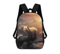 sinyumoney Sacs À Dos Pour Enfants The Mountain Fox Butterfly Sac D'école Imprimé En 3D Pour Enfants, Sac À Dos De Voyage Tendance Pour Écoliers 17inch