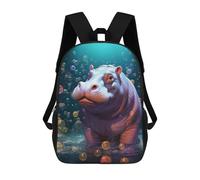 sinyumoney Sacs À Dos Pour Enfants Underwater Hippo Adventure Sac D'école Imprimé En 3D, Sac Tendance, Sac De Voyage Pour L'école Ou Les Voyages 17inch