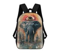 sinyumoney Sacs À Dos Pour Enfants Urban Elephant Abstract Art Print -1 Sac D'école Imprimé En 3D, Sac Tendance, Sac De Voyage Pour L'école Ou Les Voyages 17inch