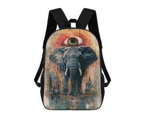 sinyumoney Sacs À Dos Pour Enfants Urban Elephant Abstract Art Print -1 Sac D'école Imprimé En 3D, Sac Tendance, Sac De Voyage Pour L'école Ou Les Voyages 17inch