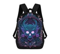 sinyumoney Sacs À Dos Pour Enfants Vibrant Gothic Skull Illustration Sac D'école Imprimé En 3D, Sac Tendance, Sac De Voyage Pour L'école Ou Les Voyages 17inch