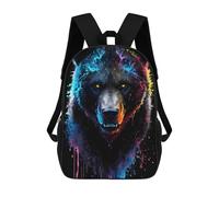 sinyumoney Sacs à dos pour enfants - Voyage à travers la forêt enchantée - Sac à dos d'école pour enfants - Sac à dos de voyage - Sac à dos imprimé en 3D pour enfants garçons et filles, Portrait