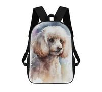 sinyumoney Sacs À Dos Pour Enfants Watercolor Poodle Portrait Sac D'école Imprimé En 3D, Sac Tendance, Sac De Voyage Pour L'école Ou Les Voyages 17inch