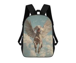 sinyumoney Sacs À Dos Pour Enfants Weimaraner Angel Pet Loss Remembrance Art Dog with Wings Sac D'école Imprimé En 3D Pour Enfants, Sac À Dos De Voyage Tendance Pour Écoliers 17inch