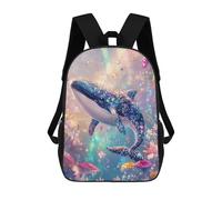 sinyumoney Sacs À Dos Pour Enfants Whale in Fantasy Mushroom Garden Sac D'école Imprimé En 3D, Sac Tendance, Sac De Voyage Pour L'école Ou Les Voyages 17inch