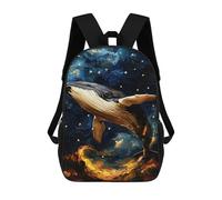 sinyumoney Sacs À Dos Pour Enfants Whale in The Stars Sac D'école Imprimé En 3D Pour Enfants, Sac À Dos De Voyage Tendance Pour Écoliers 17inch