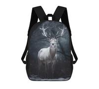 sinyumoney Sacs À Dos Pour Enfants White Mythical Deer Sac D'école Imprimé En 3D Pour Enfants, Sac À Dos De Voyage Tendance Pour Écoliers 17inch