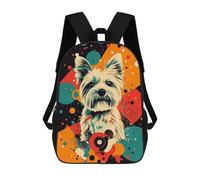 sinyumoney Sacs À Dos Pour Enfants White West Highland Terrier Pop Art Print Playful Dog Decor Sac D'école Imprimé En 3D Pour Enfants, Sac À Dos De Voyage Tendance Pour Écoliers 17inch