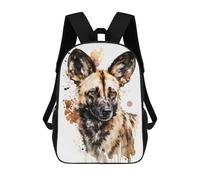 sinyumoney Sacs À Dos Pour Enfants Wild African Dog Sac D'école Sac À Dos Garçon Sac De Voyage Sac D'écolier Sac À Livres Et Fournitures Scolaires Sacs D'école 17inch