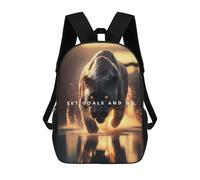 sinyumoney Sacs À Dos Pour Enfants Wild Ambition Motivation Sac D'école Imprimé En 3D Pour Enfants, Sac À Dos De Voyage Tendance Pour Écoliers 17inch