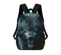 sinyumoney Sacs À Dos Pour Enfants Wild Black Wolf Sac D'école Imprimé En 3D Pour Enfants, Sac À Dos De Voyage Tendance Pour Écoliers 17inch