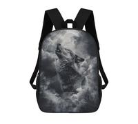 sinyumoney Sacs À Dos Pour Enfants Wolf Howling at Moon Sac D'école Imprimé En 3D, Sac Tendance, Sac De Voyage Pour L'école Ou Les Voyages 17inch