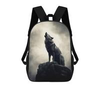 sinyumoney Sacs À Dos Pour Enfants Wolf Howling Sac D'école Sac À Dos Garçon Sac De Voyage Sac D'écolier Sac À Livres Et Fournitures Scolaires Sacs D'école 17inch