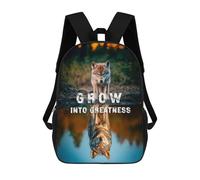 sinyumoney Sacs À Dos Pour Enfants Wolf Reflection - Grow Into Greatness Sac D'école Imprimé En 3D Pour Enfants, Sac À Dos De Voyage Tendance Pour Écoliers 17inch