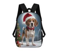 sinyumoney Sacs À Dos Pour Enfants Xmas with Beagle Dog Sac D'école Imprimé En 3D Pour Enfants, Sac À Dos De Voyage Tendance Pour Écoliers 17inch