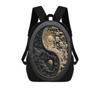 sinyumoney Sacs À Dos Pour Enfants Yin And Yang Poster Sac D'école Imprimé En 3D Pour Enfants, Sac À Dos De Voyage Tendance Pour Écoliers 17inch