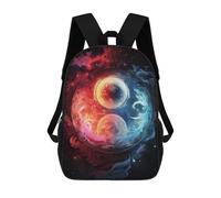 sinyumoney Sacs À Dos Pour Enfants Yin Yang Cosmic Sac D'école Imprimé En 3D Pour Enfants, Sac À Dos De Voyage Tendance Pour Écoliers 17inch