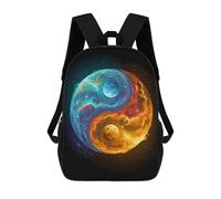 sinyumoney Sacs À Dos Pour Enfants Yin Yang Space Sac D'école Imprimé En 3D Pour Enfants, Sac À Dos De Voyage Tendance Pour Écoliers 17inch