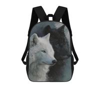 sinyumoney Sacs À Dos Pour Enfants Yin Yang Wolves Art Print -2 Sac D'école Imprimé En 3D, Sac Tendance, Sac De Voyage Pour L'école Ou Les Voyages 17inch