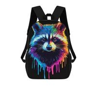 sinyumoney Sacs À Dos Rainbow Pop Art Raccoon Sac À Dos Scolaire Pour Enfants, Sac D'école Imprimé En 3D Pour Garçons, Élèves Du Primaire Et Du Collège 17inch