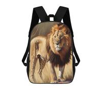 sinyumoney Sacs À Dos Savanna Lion Oil Paint Sac À Dos Scolaire Pour Enfants, Sac D'école Imprimé En 3D Pour Garçons, Élèves Du Primaire Et Du Collège 17inch