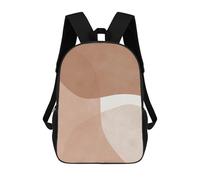 sinyumoney Sacs À Dos Scolaires Pour Enfants Abstract Brown And White Art Sac D'école Imprimé En 3D Pour Garçons, Élèves Du Primaire Et Du Collège 17inch