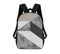 sinyumoney Sacs À Dos Scolaires Pour Enfants Abstract Geometry XI Sac D'école Imprimé En 3D Pour Garçons, Élèves Du Primaire Et Du Collège 17inch