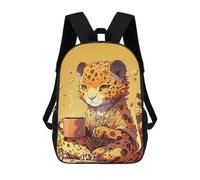 sinyumoney Sacs À Dos Scolaires Pour Enfants Anthropomorphic Leopard Sac D'école Imprimé En 3D Pour Garçons, Élèves Du Primaire Et Du Collège 17inch