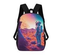 sinyumoney Sacs À Dos Scolaires Pour Enfants Astronaut on Mars -1 Sac D'école Imprimé En 3D Pour Garçons, Élèves Du Primaire Et Du Collège 17inch