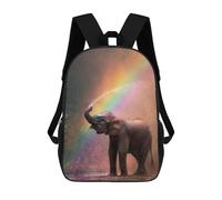 sinyumoney Sacs À Dos Scolaires Pour Enfants Baby Elephant Rainbow Shower Sac D'école Imprimé En 3D Pour Garçons, Élèves Du Primaire Et Du Collège 17inch