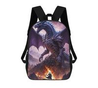 sinyumoney Sacs À Dos Scolaires Pour Enfants Battle Majestic Dragon Sac D'école Imprimé En 3D Pour Garçons, Élèves Du Primaire Et Du Collège 17inch