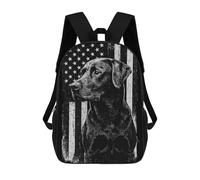 sinyumoney Sacs À Dos Scolaires Pour Enfants Black Labrador American Flag Sac D'école Imprimé En 3D Pour Garçons, Élèves Du Primaire Et Du Collège 17inch